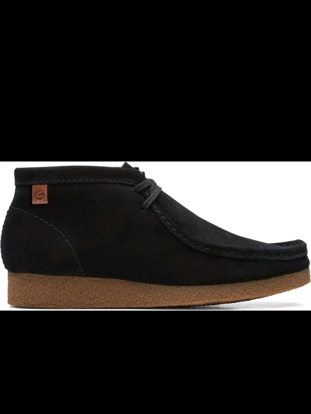 Clarks Men's Shacre Chukka Boot Black Suede Leather
